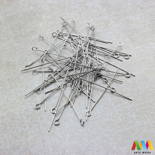 Srebrni žeblji s kavljem - 0,6 x 50 mm