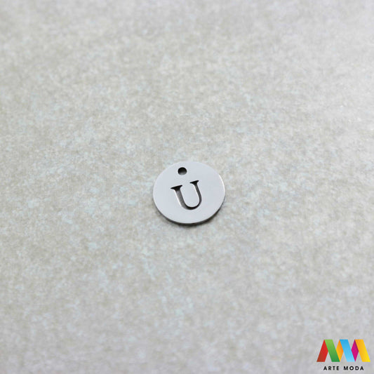 U slovo slova privjesak s jednom rupom privjesak od čelika privjesak čelik repromaterijal čelični ogrlice ogrlica narukvica narukvice nanožnica nehrđajući Slova izrađena od nehrđajućeg čelika 316L koja služe za izradu nakita poput narukvica ili ogrlica najčešće se koriste za nizanje na sajlu gumu flaks i ostale materijale