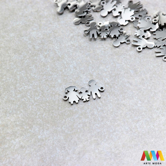 obitelj privjesak s dvije rupe dve od čelika repromaterijal čelični ogrlice ogrlica narukvica narukvice nanožnica nehrđajući Privjesci izrađeni od nehrđajućeg čelika 316L koji služe za izradu nakita poput narukvica ili ogrlica najčešće se koriste za nizanje ili uz pomoć alkice se stavljaju na sajlu gumu flaks i ostale materijale