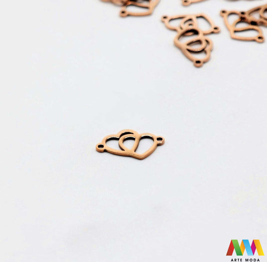 Srce privjesak s dvije rupe dve od čelika repromaterijal čelični ogrlice ogrlica narukvica narukvice nanožnica nehrđajući Privjesci izrađeni od nehrđajućeg čelika 316L koji služe za izradu nakita poput narukvica ili ogrlica najčešće se koriste za nizanje ili uz pomoć alkice se stavljaju na sajlu gumu flaks i ostale materijale arte moda repromaterijal