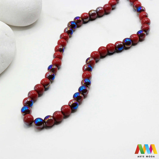 stakleni niz staklo perle zrna zrno staklena perla okrugle okrugla Staklene okrugle perle koje služe za nizanje i izradu nakita poput narukvica i ogrlica te torbica i ostalih modnih dodataka