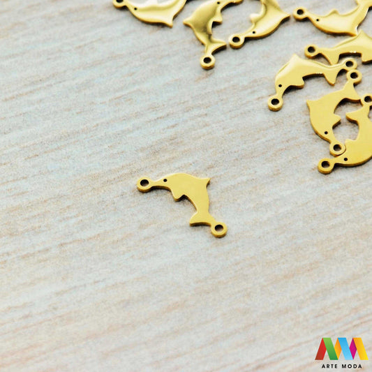 delfin privjesak s dvije rupe dve od čelika repromaterijal čelični ogrlice ogrlica narukvica narukvice nanožnica nehrđajući Privjesci izrađeni od nehrđajućeg čelika 316L koji služe za izradu nakita poput narukvica ili ogrlica najčešće se koriste za nizanje ili uz pomoć alkice se stavljaju na sajlu gumu flaks i ostale materijale