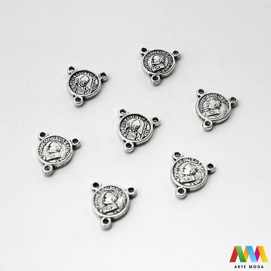 metalni razdjelnik konektor izrada krunice krunica metalni dijelovi krunicu repromaterijal sakralni nakit vjerski križić spojnica krunica perle pribor diy Papa Ivan Pavao II Neizostavan element za svaku krunicu Ovi kvalitetni metalni razdjelnici poznati i kao konektori služe za spajanje dijelova krunice i naglašavaju njezinu središnju točku Izrađeni od izdržljivog metala naši razdjelnici su savršen izbor za izradu vlastitih krunica bilo da koristite perle staklo ili kamenje arte moda repromaterijal