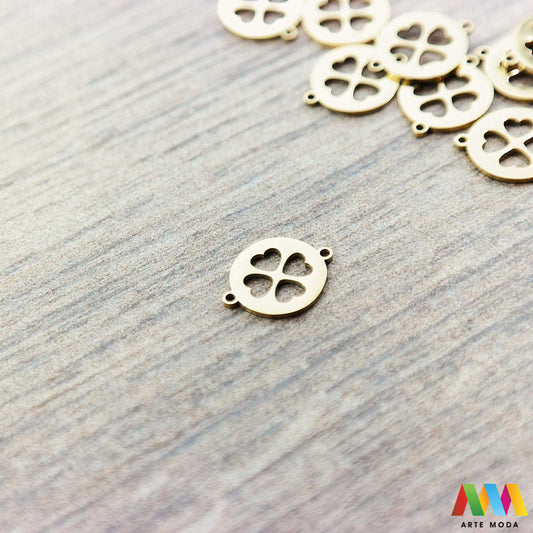 Djetelina privjesak s dvije rupe dve od čelika repromaterijal čelični ogrlice ogrlica narukvica narukvice nanožnica nehrđajući Privjesci izrađeni od nehrđajućeg čelika 316L koji služe za izradu nakita poput narukvica ili ogrlica najčešće se koriste za nizanje ili uz pomoć alkice se stavljaju na sajlu gumu flaks i ostale materijale arte moda repromaterijal