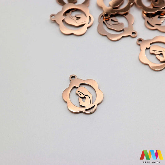 sveta majka božja gospa sakralni privjesak od čelika privjesak čelik čelični ogrlice ogrlica narukvica narukvice nehrđajući krunica privjesci izrađeni od nehrđajućeg čelika 316L koji služe za izradu nakita poput narukvica ili ogrlica najčešće se koriste za izradu krunica arte moda