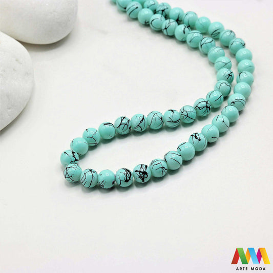 stakleni niz staklo perle zrna zrno staklena perla okrugle okrugla Staklene okrugle perle koje služe za nizanje i izradu nakita poput narukvica i ogrlica te torbica i ostalih modnih dodataka