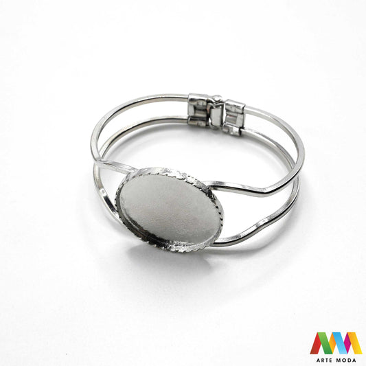 baza za narukvicu podloga osnova izrada narukvice pribor nakit s  jedan utor 1 jednim utorom feder otvaranje Elegantna i izdržljiva baza za vaše jedinstvene kreacije Nudimo širok izbor metalnih baza različitih oblika i veličina Birajte između baza s ravnom pločicom za klasične narukvice ili baza s kuglicama za dodatak elegancije Kreirajte personalizirane narukvice po svojoj mjeri