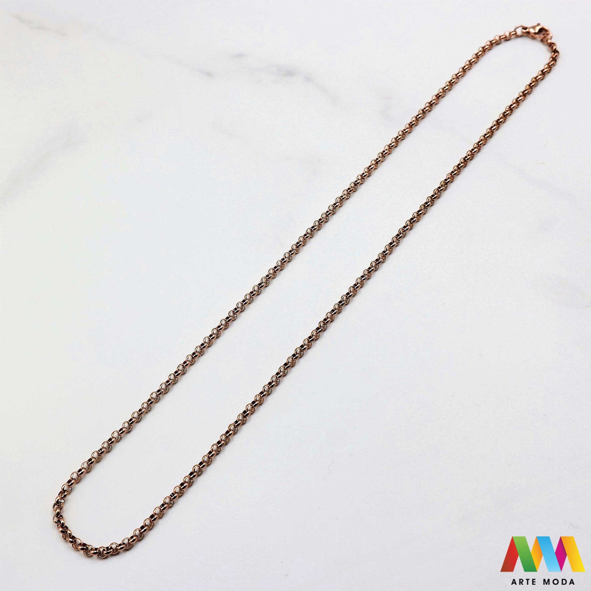 lanac lanci čelik repromaterijal čelični ogrlice ogrlica nehrđajući gotovi gotov lanac izrađen od nehrđajućeg čelika 316L i dužine od 50 centimetara koristi se za izradu ogrlica te dolazi s kopčom i alkicama