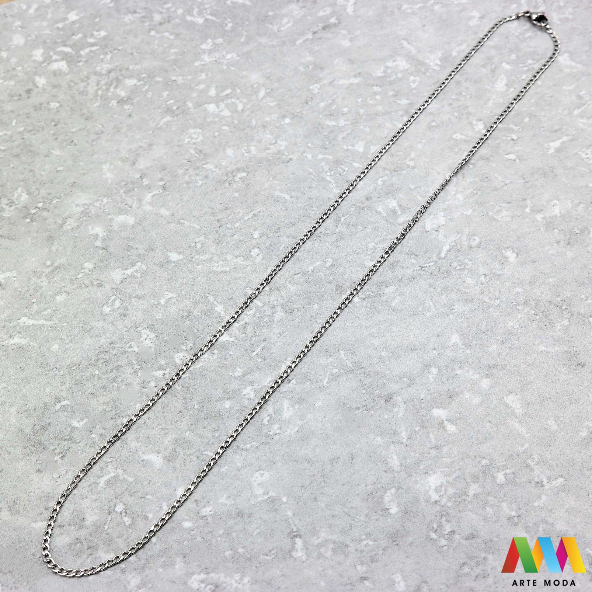 lanac lanci čelik repromaterijal čelični ogrlice ogrlica nehrđajući gotovi gotov lanac izrađen od nehrđajućeg čelika 316L i dužine od 50 centimetara koristi se za izradu ogrlica te dolazi s kopčom i alkicama