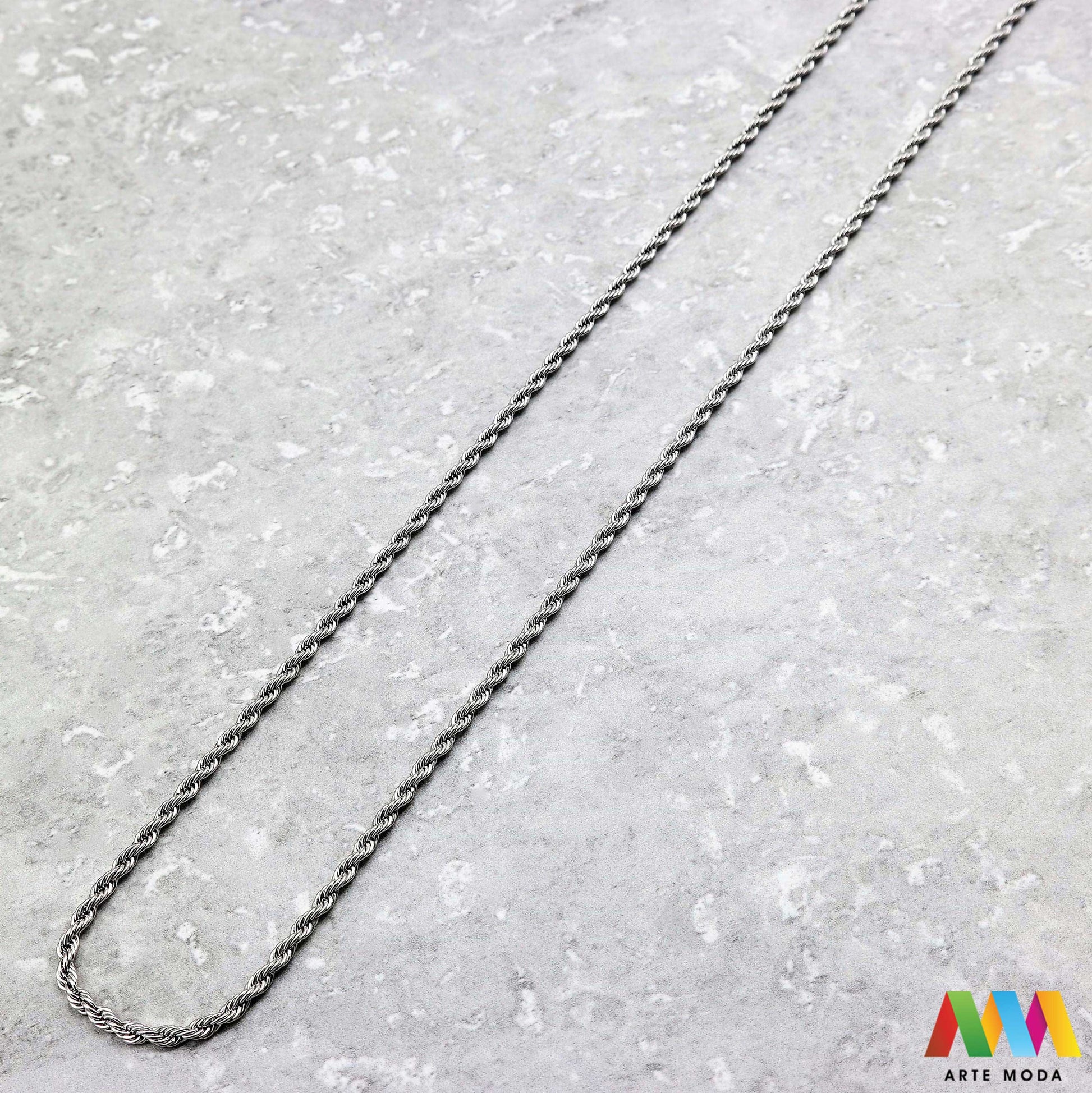 lanac lanci čelik repromaterijal čelični ogrlice ogrlica nehrđajući gotovi gotov lanac izrađen od nehrđajućeg čelika 316L i dužine od 50 centimetara koristi se za izradu ogrlica te dolazi s kopčom i alkicama