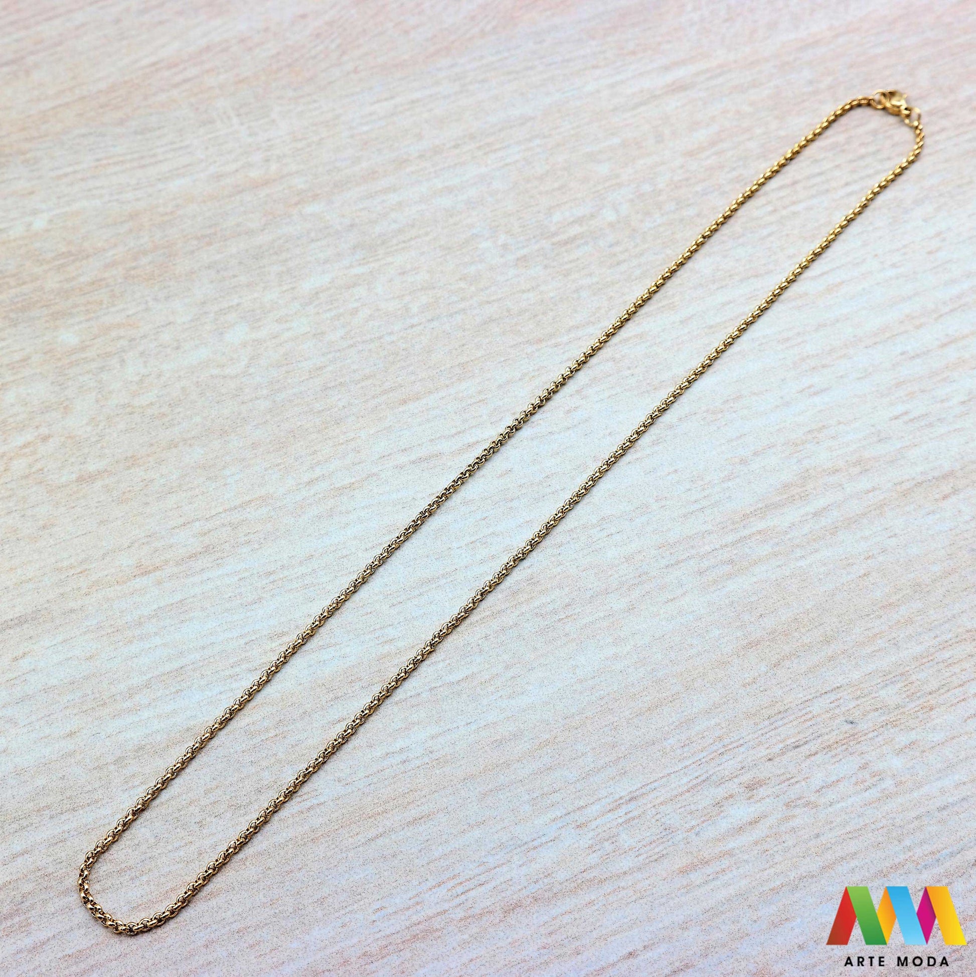 lanac lanci čelik repromaterijal čelični ogrlice ogrlica nehrđajući gotovi gotov lanac izrađen od nehrđajućeg čelika 316L i dužine od 50 centimetara koristi se za izradu ogrlica te dolazi s kopčom i alkicama